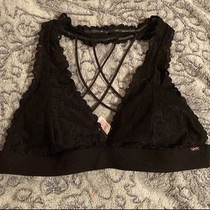 VS PINK Lace strappy back bralette (L)
